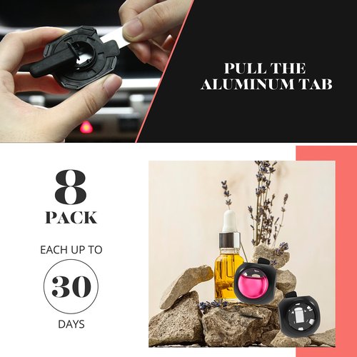 DRIVEJOY Car Air Freshener Vent Clips, 8PK, 6 Peach, 2 New Car Scent, Fresheners for Men Women, Up to 240 Days, Long Lasting Air Freshener, Odor Eliminator
