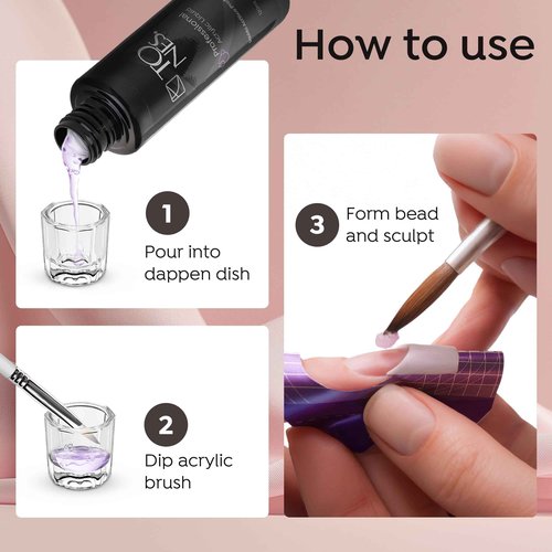 Tones Watermelon Scented EMA Monomer - Odor Neutralizing Acrylic Nail Liquid, Non-Yellowing, Superior Adhesion for Flawless Sets - MMA-Free - Made in USA (32 Fl Oz)