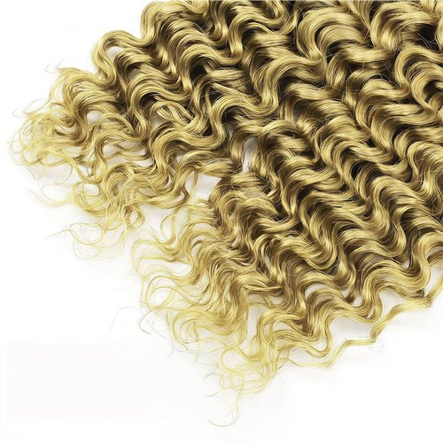 LUMWAV Deep Wave Bundles 20 22 24 Inch 12A Soft And Thick T1B/27 100% Unprocessed Brazilian Remy Curly Human Hair Bundles for Black Women