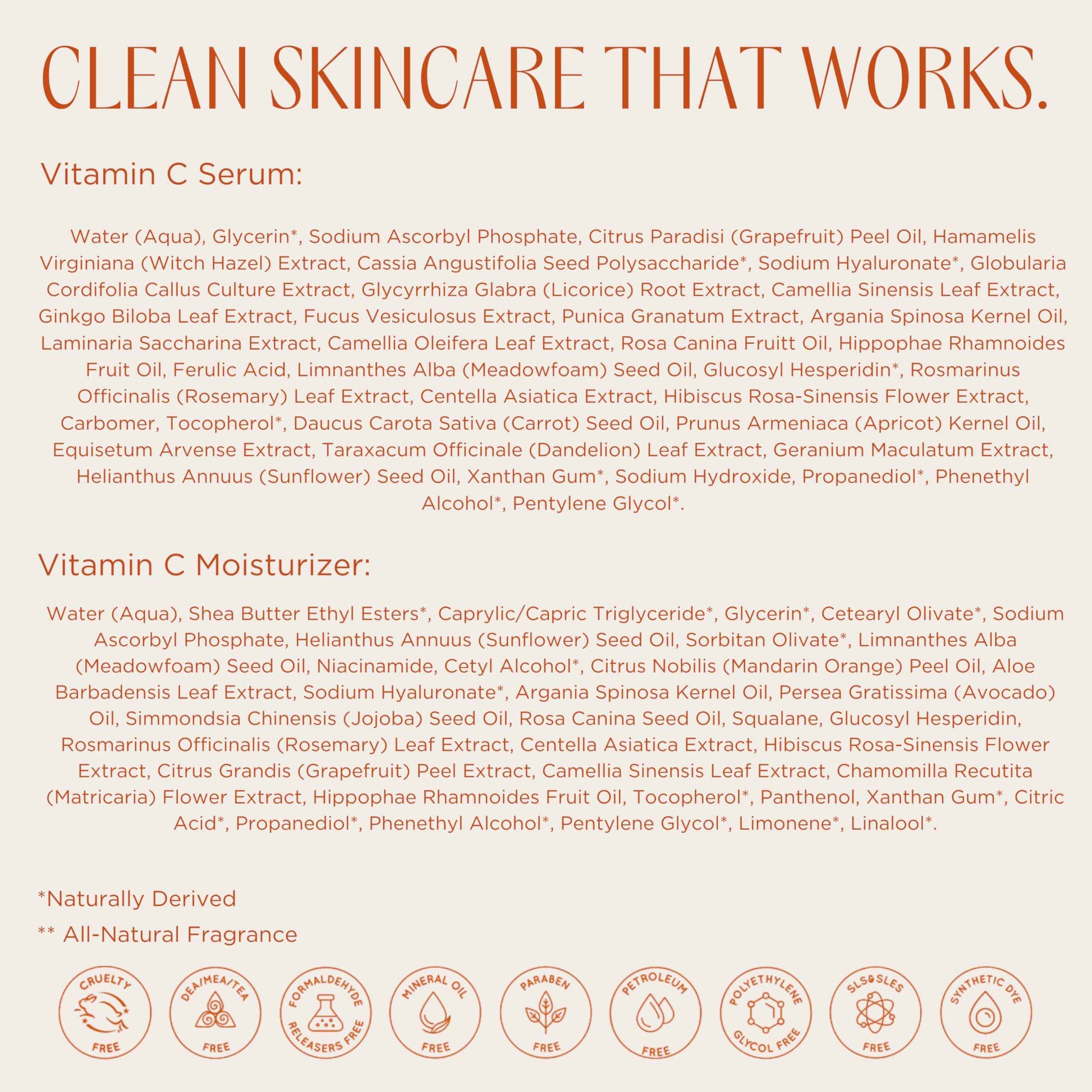 InstaNatural Vitamin C Four Step Skin Care Set with Face Wash, Toner, Serum & Moisturizer | All Natural Brightening & Hydrating Routine with Botanical Extracts – 1.68 Fl Oz (Pack of 4)