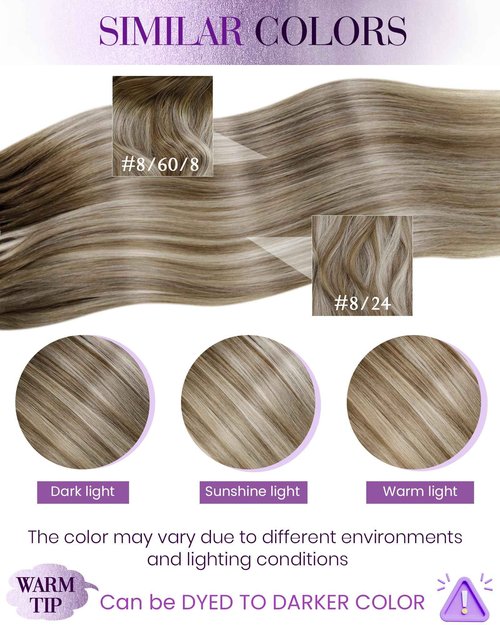 LaaVoo Micro Bead Hair Extensions Real Human Hair Highlight Micro Loop Hair Extensions Light Brown Highlighted with Platinum Blonde 50g 50s 20 Inch