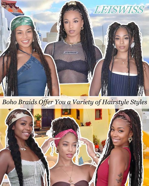 LEISWISS Human Braiding Hair for Boho Braids T30 150g 6 Bundles/Pack 18 Inch Deep Wave Bulk Human Hair for Braiding Virgin Ombre Braiding Hair Extensions Wet And Wavy Human Boho Braiding Hair Bundles