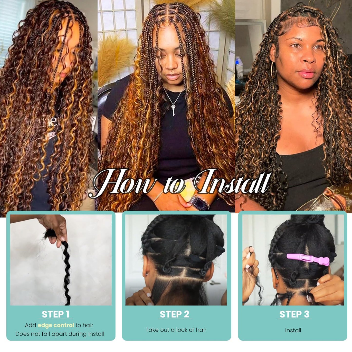 Highlights Braiding Human Hair for Boho Braids,100G Human Hair 2 Bundles Deep Water Wave Curly Bulk Boho Hair for Braiding, 30 Inch No Weft 12A Braiding Hair for Boho Braids Human Braiding Hair