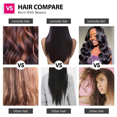 Lemoda Body Wave Virgin Human Hair Bundles 14 14 14 Inch Body Wave 100% Unprocessed Raw Human Hair Extensions Great Qanlity Hair Weave 3 Bundles Natural Black