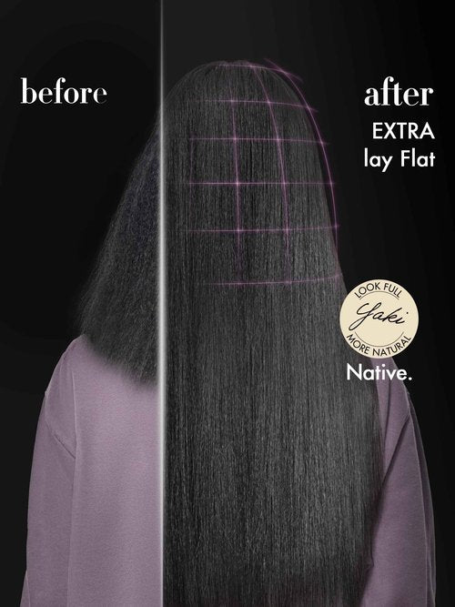 LUVME Yaki Straight Seamless 110g 7Pcs Clip in Hair Extensions Full Max with 18inch Remy Human Hair Extensions, Natural Black 100% Real Soft Hair