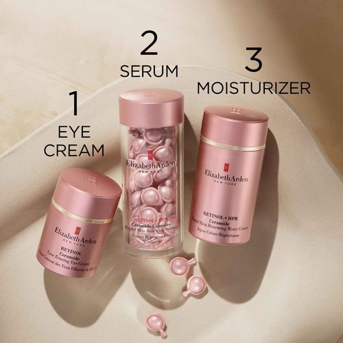 Elizabeth Arden Retinol Ceramide, Fine Line and Wrinkle Erasing Eye Cream with Anti-Aging Skin Care with Vitamin E, Hyaluronic Acid & Niacinamide, 0.5