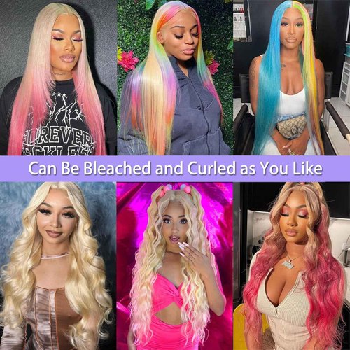 NZINZI 613 Lace Front Wig Human Hair 26 Inch 13x4 Transparent Lace Blonde Lace Front Wigs Human Hair 200% Density Straight Lace Front Wigs Human Hair Pre Plucked 613 HD Lace Frontal Wig Human Hair