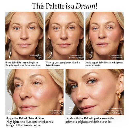 LAURA GELLER NEW YORK The Best of the Best Baked Palette - Tuscan Dreams - Full Size - Includes Bronzer, Blush, Highlighter and 6 Eyeshadows - Travel-Friendly (Best of the Best Tuscan Dreams)