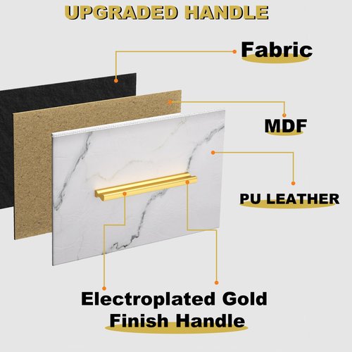 BSONE Nail Desk for Nail Tech – White & Gold Manicure Table with 4 Storage Drawers, Faux Marble Nail Station for Salon or Home