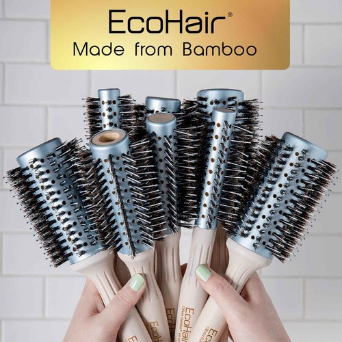 Olivia Garden EcoHair Combo Vent Round Bamboo Hair Brush EH-BOX01