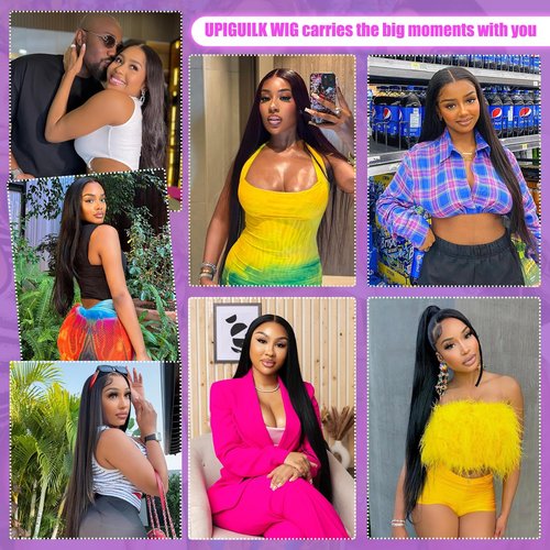 13x6 Lace Front Wigs Human Hair 220 Density Straight HD Lace Frontal Wigs Human Hair Pre Plucked with Baby Hair Glueless Wigs Brazilian Virgin Straight Wigs Human Hair for Women Natural Color 20 Inch