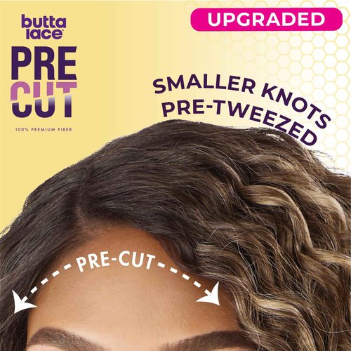 Sensationnel Butta Lace Precut Wigs - Unit 7 Glueless Extra Wide 5 Inch Deep Parting Synthetic Pre Tweezed Smaller Knot Hairline (TH2/30)
