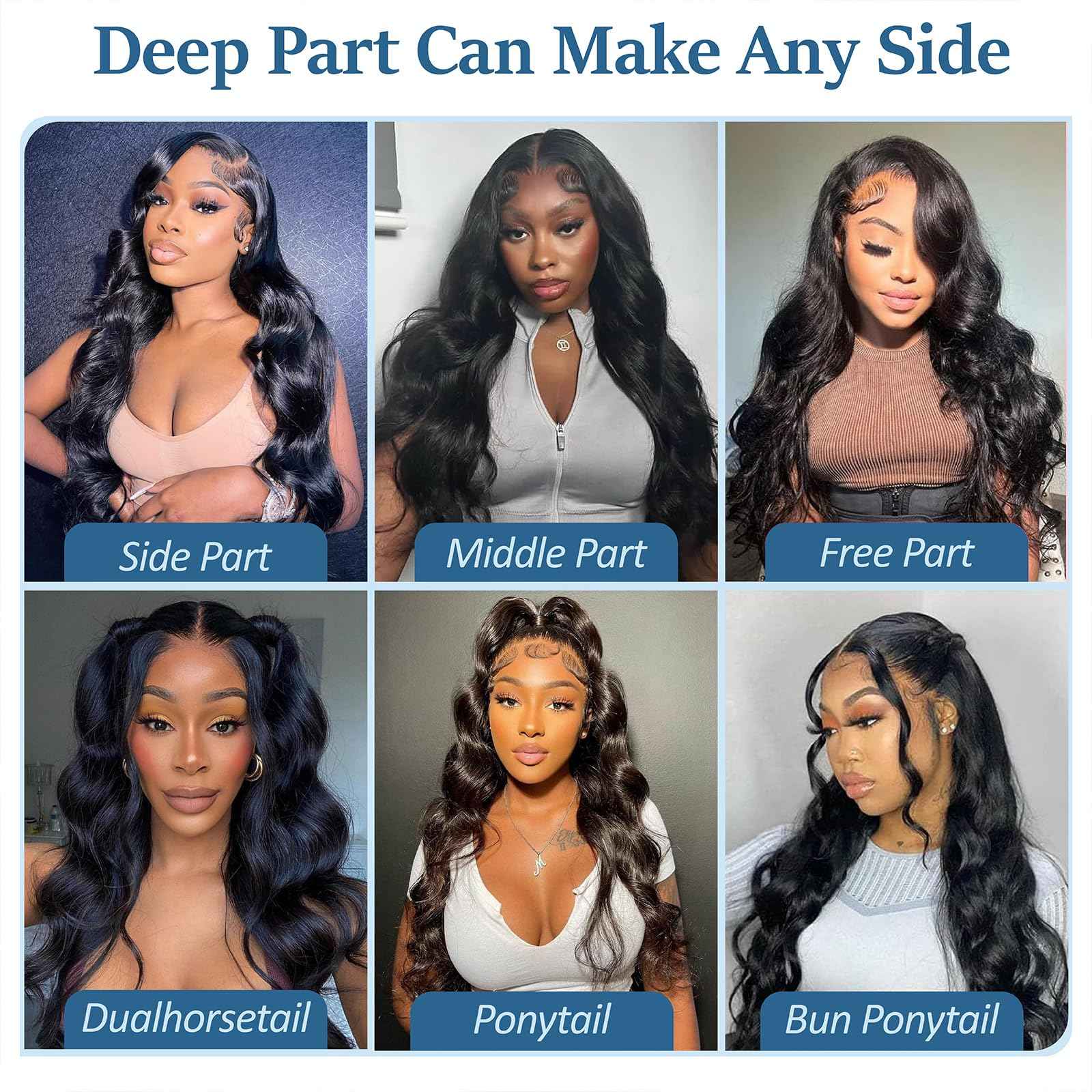 250 Density 30 Inch Body Wave Lace Front Wigs Human Hair, 13x6 HD Transparent Lace Front Wigs Human Hair Glueless Frontal Body Wave Wig for Women, Pre Plucked, Tangle Free, Average Cap, 30 Inch