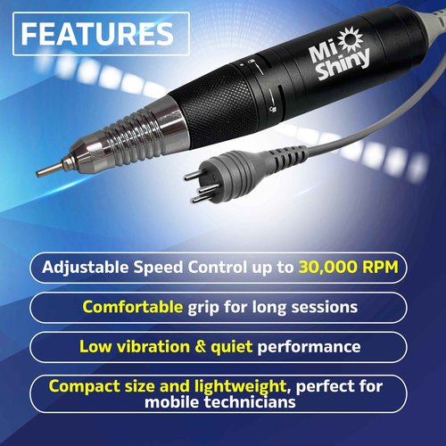 MiShiny 30.000RPM Professional Nail Drill Machine - Hand Drill for Nails - Replacement Nail Drill Handpiece Compatible with KUPA KP55, KP60, KP5000, UP-200