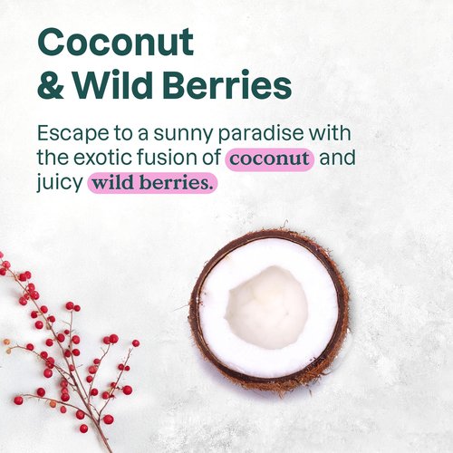 ATTITUDE Bubble Bath & Body Wash, EWG Verified, Vegan & Plant-Based, Dermatologist-Tested, Gentle Cleansing Formula, Coconut & Wild Berries Scent, 16 Fl Oz (Pack of 6)