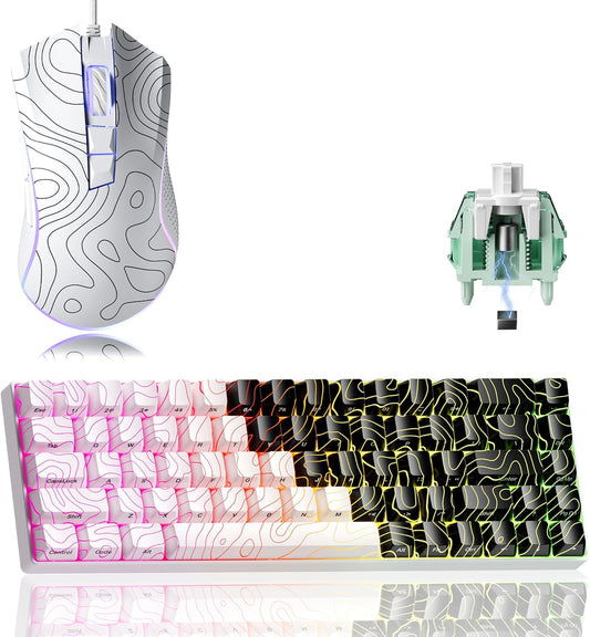 XVX HE68 Pro Rapid Trigger Keyboard and G705 Wired Gaming Mouse