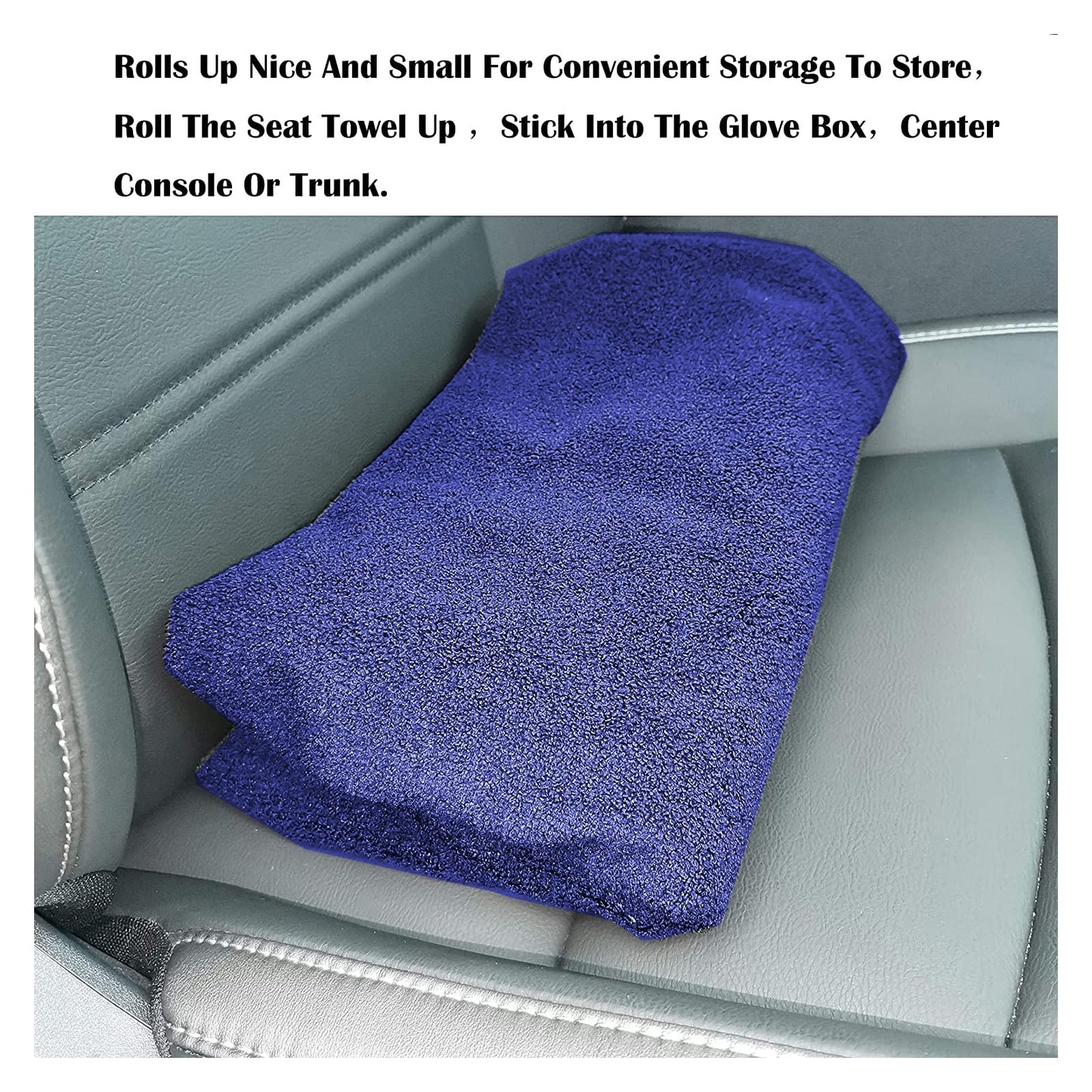 LoyaGour Car Seat Cover Protector Front Seats,for Gym Workout,Running,Swimming,Beach and Hiking,Waterproof Sweat Towel Bucket Seat Covers for Cars SUV Trucks (Blue, 1Pcs)