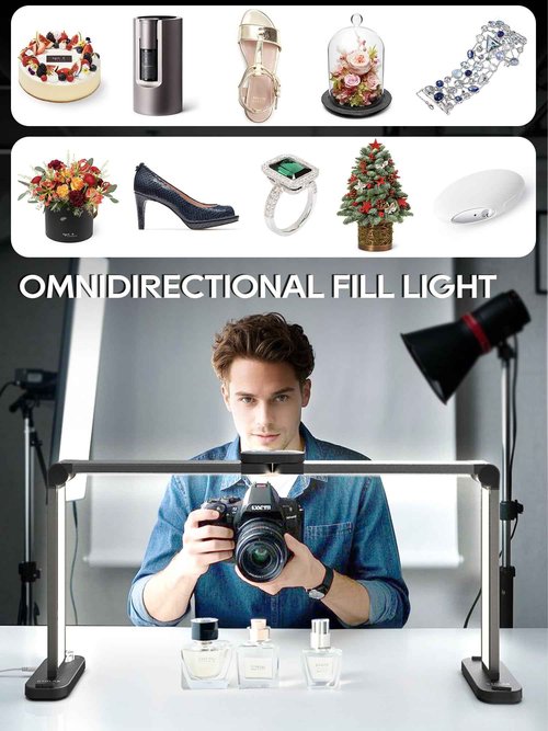 STOLAS Upgraded Nail Light for Desk, 48W 3350LM Foldable 3 Modes 3000-6000K Stepless Table Lamp for Nail Tech with Charging Port and Phone Slot, Nail Lamp for Nail Art, Photography, Reading, Painting