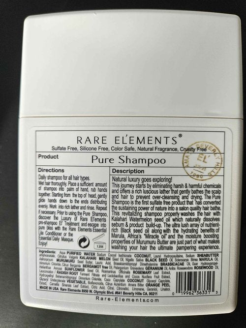 Rare Elements Pure Shampoo & Essential Lite Conditioner Set with Gute Carrying Bag (Three Piece Bundle) 8 oz per unit
