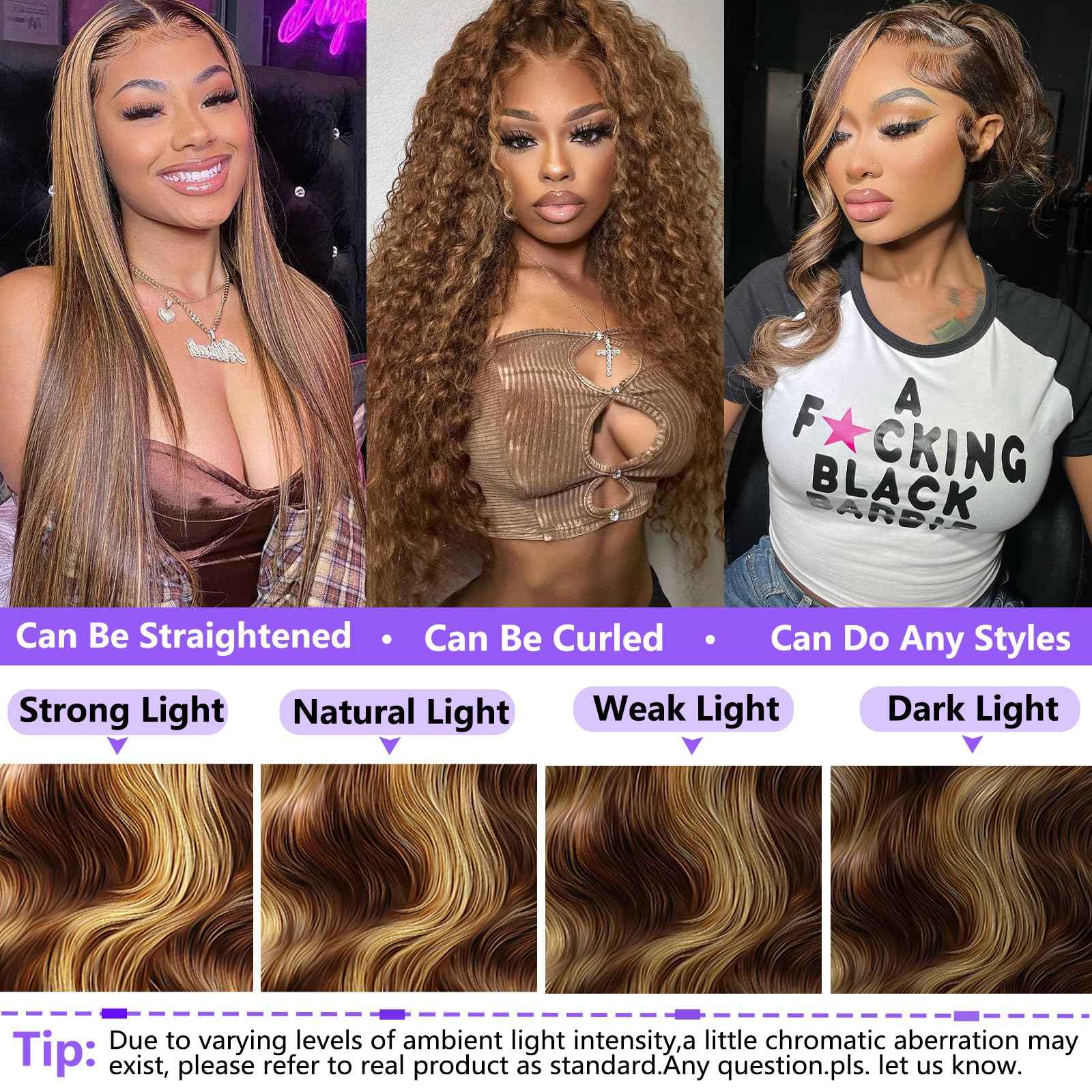 Honey Blonde Ombre Lace Front Wig - Body Wave 13X6, Pre-Plucked HD Frontal, 180 Density, Glueless, 22 Inch