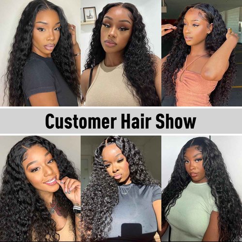 FACMOOD Wear and Go Glueless Wig Deep Wave, Glueless Wigs Human Hair Pre Plucked Pre Cut, 6x4 SKINLIKE Real HD Lace Front Closure Ready to Wear Wig Loose Curl 200% Density 22 inch