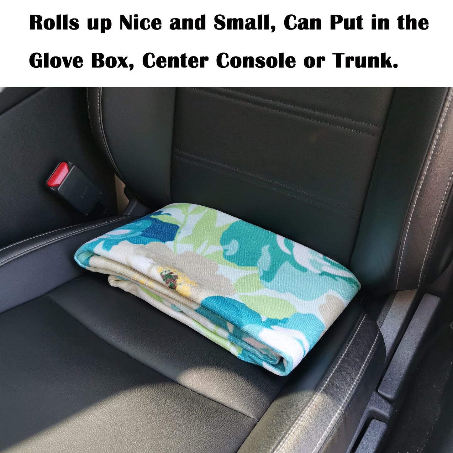 LoyaGour Car Seat Cover Protector Front Seats,for Gym Workout,Running,Swimming,Beach and Hiking,Waterproof Sweat Towel Bucket Seat Covers for Cars SUV Trucks (Chrysanthemum, 1Pcs)