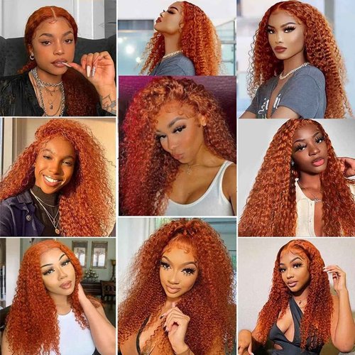Habiliana Bundles Human Hair 26 28 30 Inch Deep Wave Orange Ginger Bundles 11A Unprocessed Brazilian Virgin Quick Weave Hair Extensions for Black Women