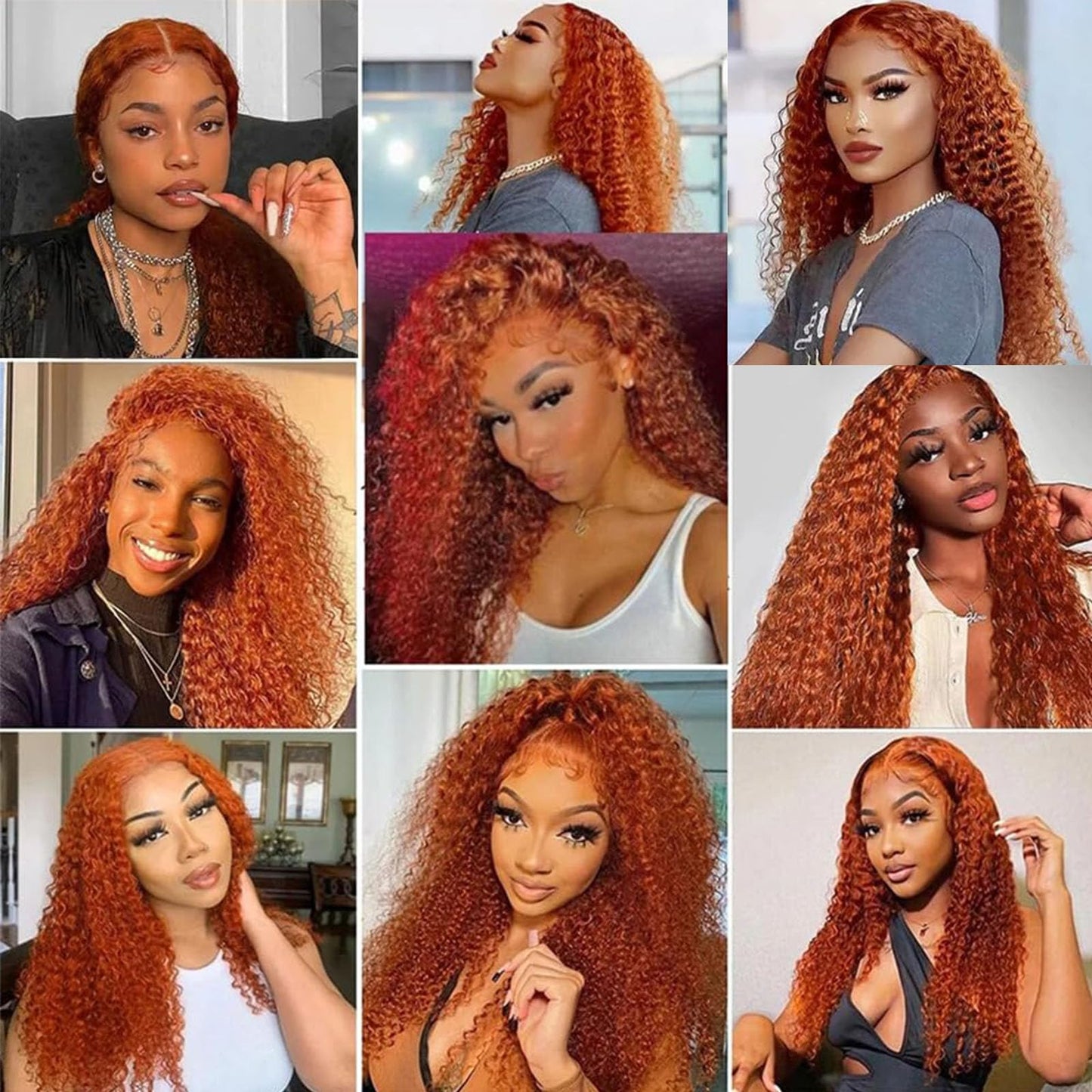 Habiliana Bundles Human Hair 18 20 22 Inch Deep Wave Orange Ginger Bundles 11A Unprocessed Brazilian Virgin Quick Weave Hair Extensions for Black Women