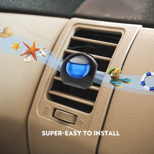 DRIVEJOY Car Air Freshener Vent Clips, 8 PK, 6 Ocean, 2 New Car Scent, Long Lasting Air Fresheners for Men & Women, Up to 240 Days, Odor Eliminator