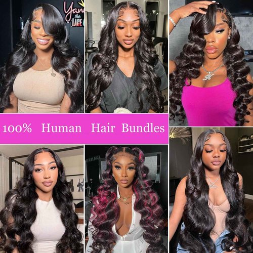 MDL 12A Bundles Human Hair 16 16 18 18 Inch 4 Bundles Human Hair Brazilian Virgin Hair Extensions Double Weft Natural Black