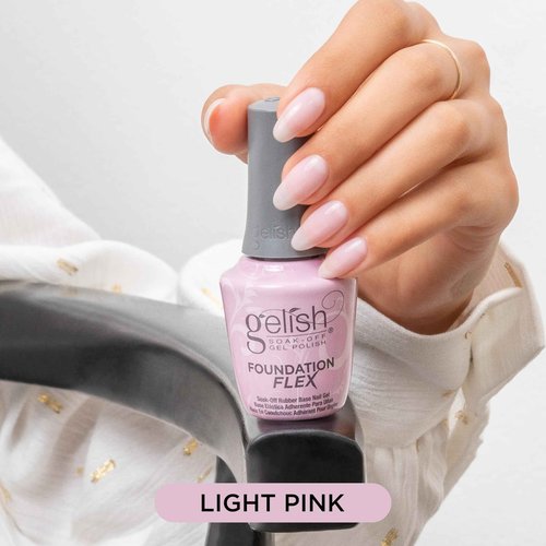 Gelish Foundation Flex Bundle - Flexible Base Coat for Nails, Ridge Filling, & Perfect Protection, Soak-Off Rubber Base Gel Nail Kit for Long-Lasting Nail Strength and Flexibility