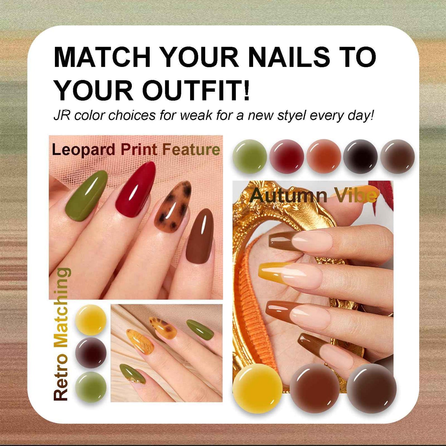 JR 35pcs 10ml Gel Nail Polish Dark series Yellow Green Black Red Nude Brown Gel Polish Set Base Top Matte Coat For Professional Nail Salon Gifts for Women C Set