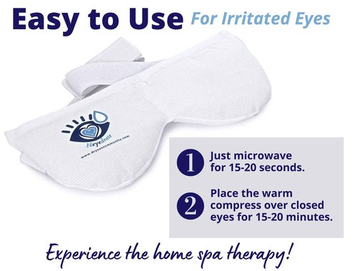 Heyedrate Eyelid Irritation Relief Kit featuring Lid and Lash Cleanser, Face Wash Warm Compress