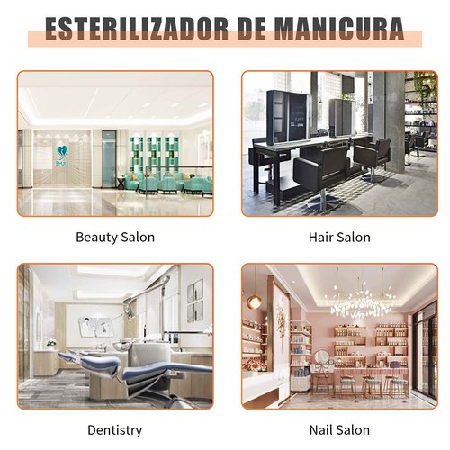 AIJIMEI High Temperature sterilizer Nail Tool Sterilizers for Nail Clippers Tweezers Nail Tools Manicure Salon Nail Art Equipment High Temperature Autoclave Machine