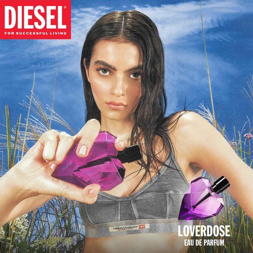Diesel Loverdose, Eau de Parfum for Women, Oriental Scent With Notes of Mandarin, Sambac Jasmine & Vanilla, 2.5 Fl. Oz.