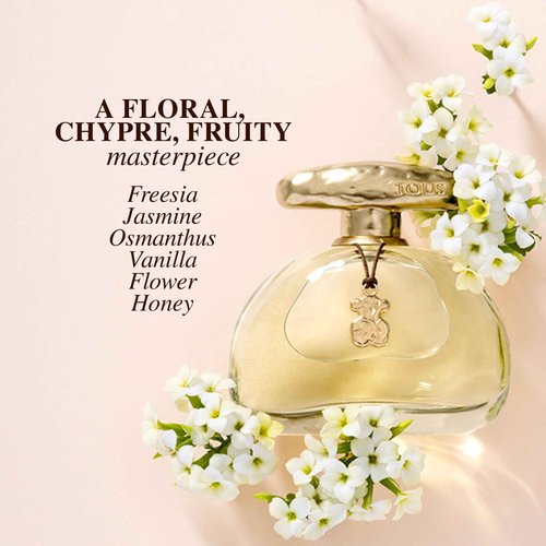 TOUS Touch Eau de Toilette Spray For Women. Floral, Fruity Fragrance With Notes of Freesia, Jasmine, and Vanilla. Sophisticated and Elegant Scent for Daily Wear, 3.4 Oz