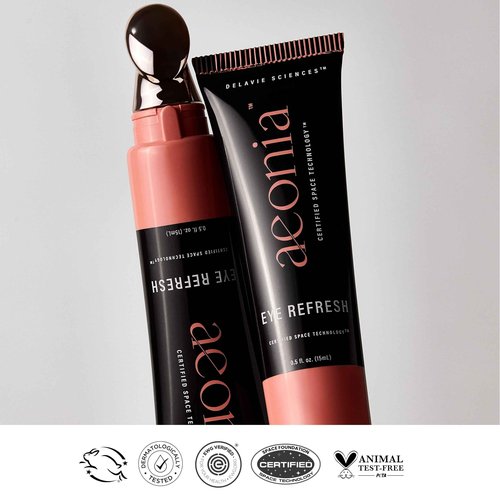 Aeonia Eye Refresh, Certified Space Technology Skincare – Hydrating & Anti-Aging Eye Cream with Bacillus Lysate, Reduces Fine Lines, Puffiness & Dark Circles, Firming & Illuminating Formula, 0.5 Fl Oz