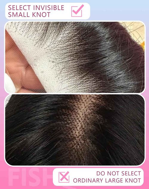 FishQueen 5x5 HD Lace Closure Skinlike Transparent Frontal 100% Real HD Lace Body Wave Human Hair 16Inch 0.095mm Ultra-Thin Invisible Swiss Lace Closure Only Bleached Small Single Knots Raw Human Hair