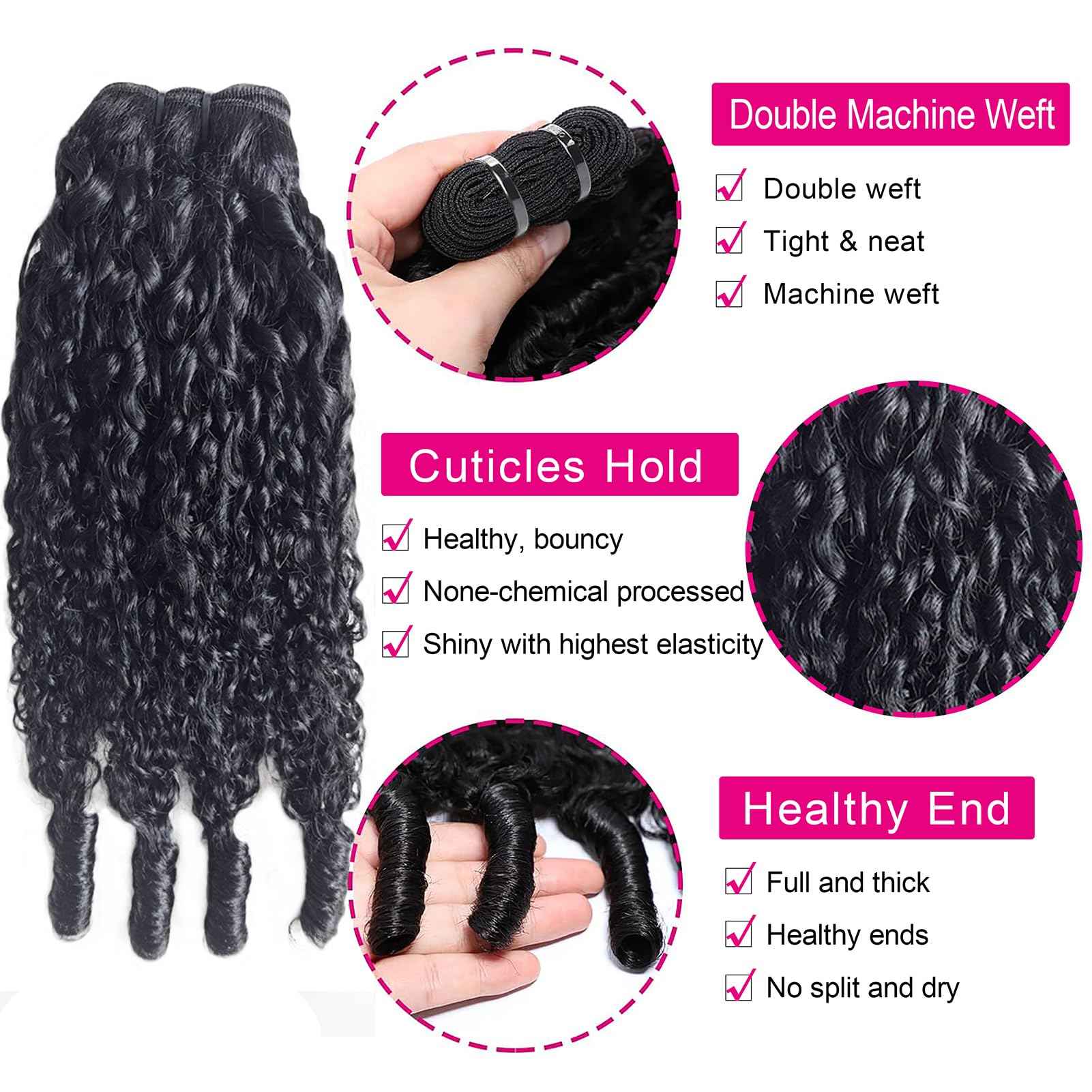 12A Burmese Curly Bundles Human Hair 24 Inch 100% Unprocessed Virgin Hair Kinky Curly Bundles Water Wave Human Hair Bundles for Women