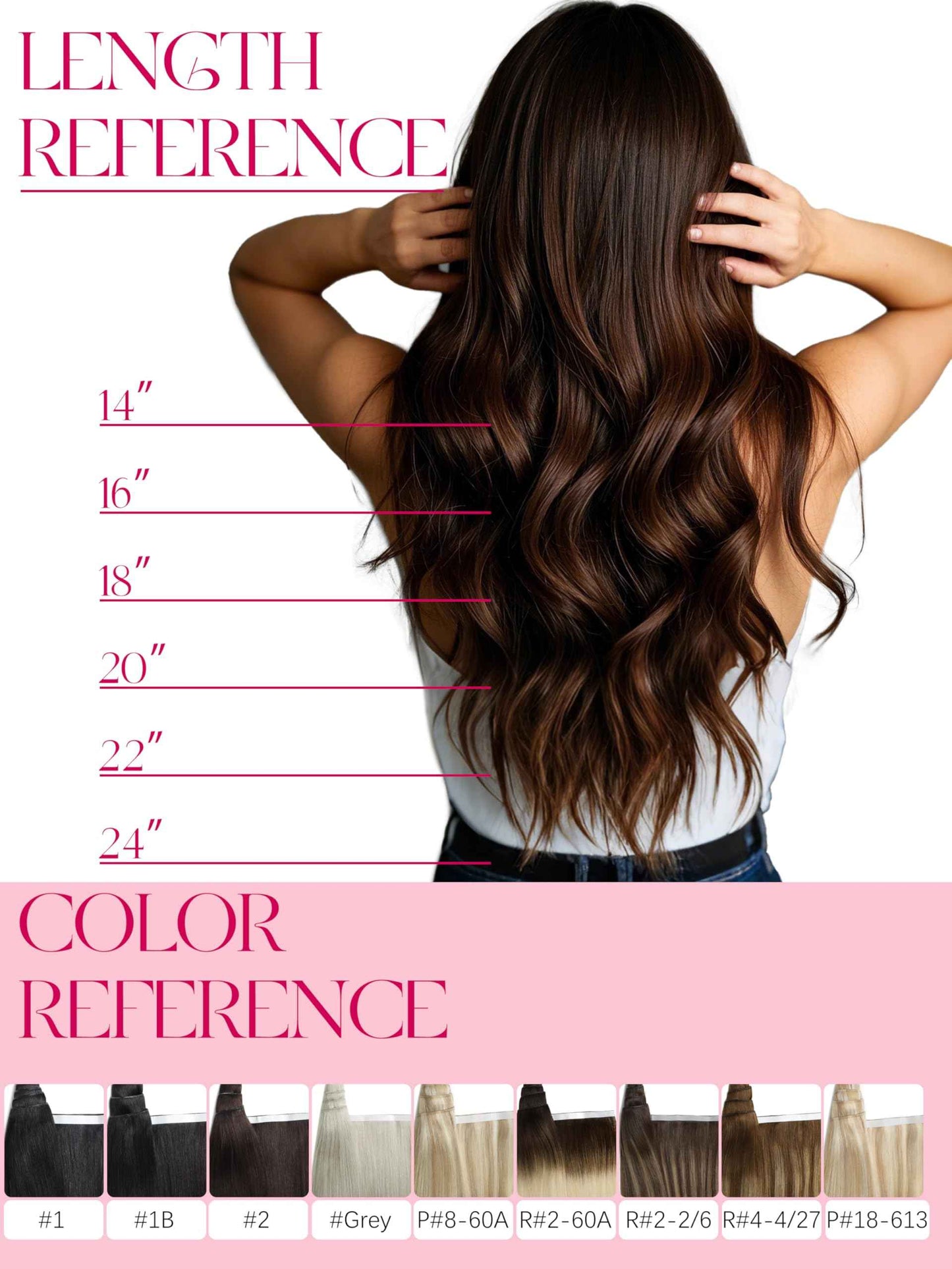 Lacer Genius Weft Tape in Hair Extension Human Hair 18 Inch Tape in Human Hair Weft Hand Tied For Women Rooted Darkest Brown to Platinum Blonde 50g