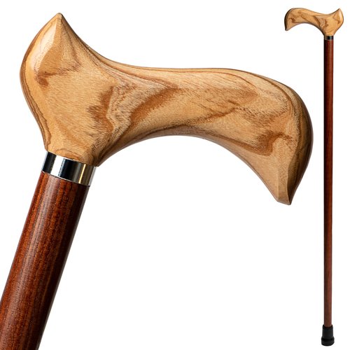 Elegant Wood Walking Stick for Men and Women - Classic Fashionable Derby Cane - 36 Inches