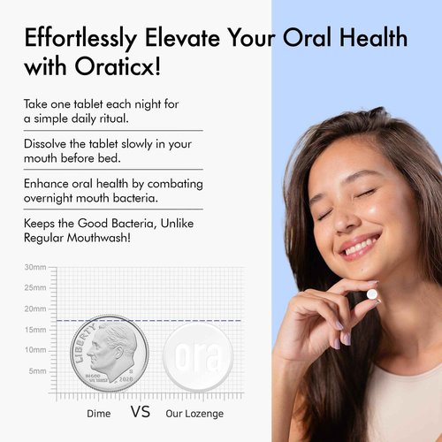 OraTicx Teeth & Gums Oral Probiotics, 8 Billion CFU - Naturally Supports Oral Health, Fresh Breath, and Immunity, Dental Probiotic Supplement, Grape Flavor 30 Lozenges 4-Pack