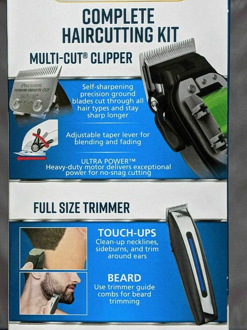 WAHL Deluxe Complete Hair Cutting Kit 29 Piece Clipper Set with Beard Trimmer -Retail $125+!!! BY AMPLEXPO