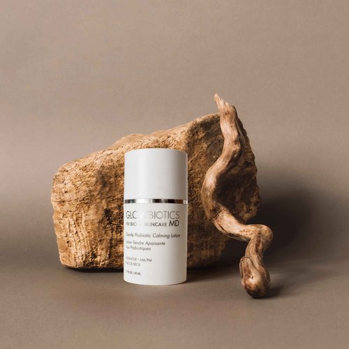 Glowbiotics Gentle Probiotic Calming Lotion: Lightweight Peptide & Probiotic Moisturizer for Sensitive Skin | With Hyaluronic Acid, Niacinamide & Ceramide-Rich Safflower Oil