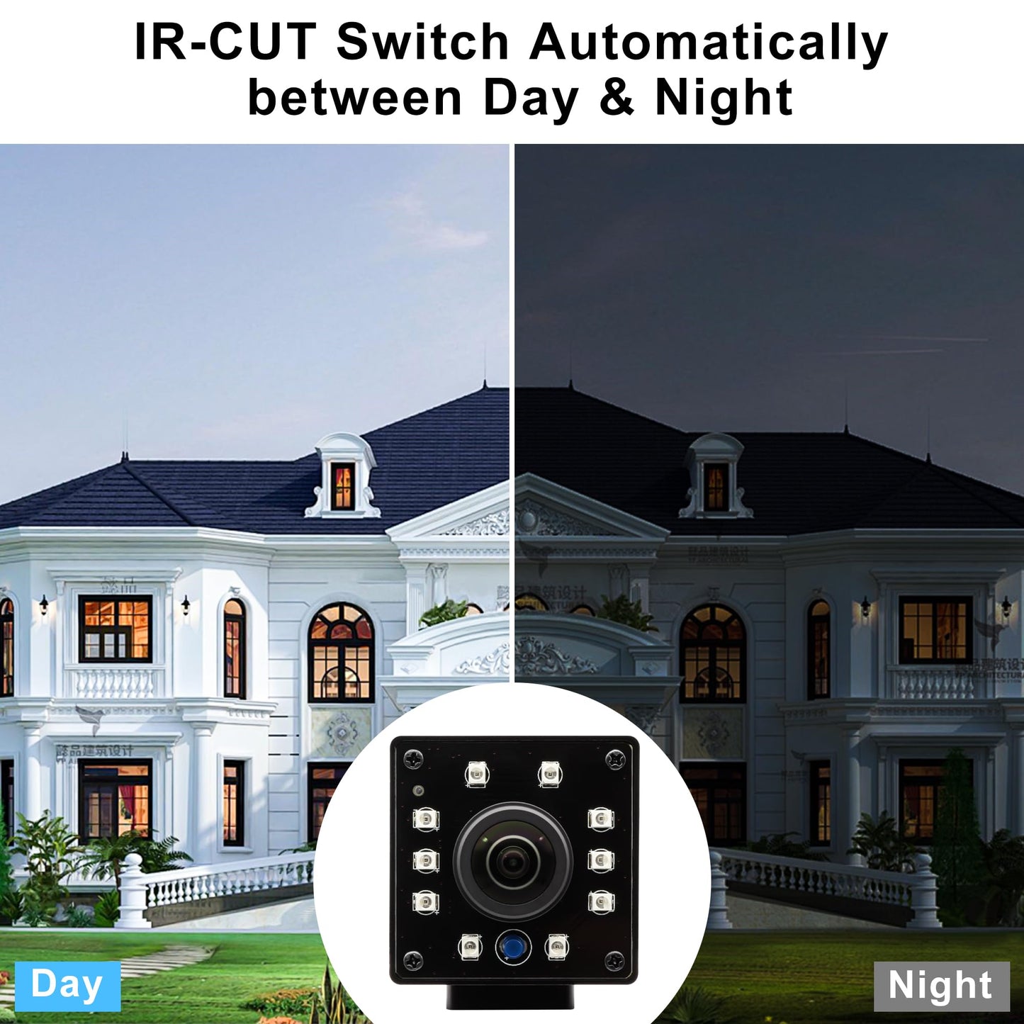 1080P HD High Speed USB Camera Day & Night Vision Webcam with IR LEDs for Park Monitor, 170° Wide Angle Fisheye Lens Camera with OV2710 Sensor, 30fps/60/120fps Plug & Play for Home Surveillance