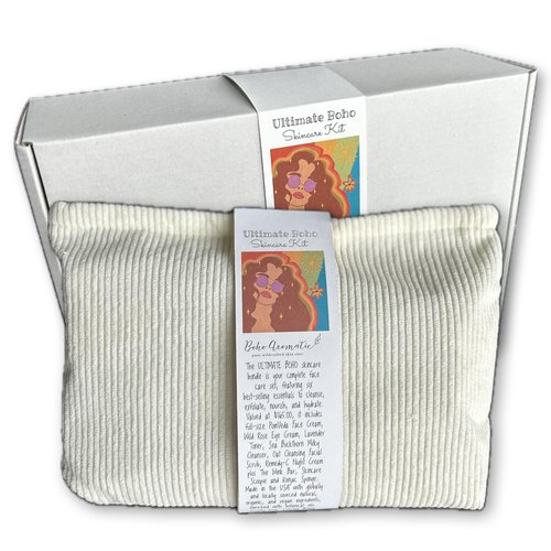 Natural Skincare Gift Set for Women – Hydrating Face Cleanser, Moisturizer & Eye Cream – Clean Beauty Facial Kit with Botanical Ingredients – Perfect Self Care or Christmas Gift by Boho Aromatic