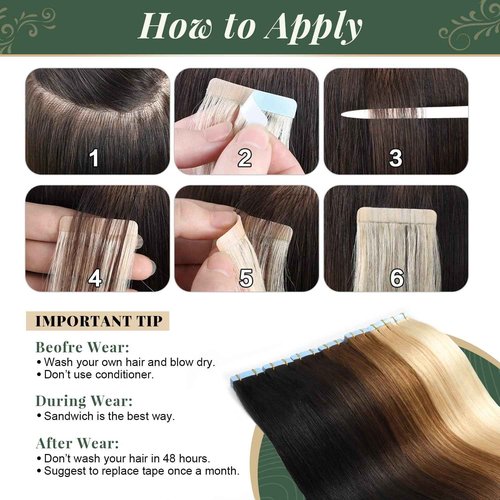 Missme Tape in Hair Extensions Human Hair 18 inch 20 Pcs 50g #60 Platinum Blonde Tape ins Human Hair Extensions Remy Hair Skin Weft Seamless Invisible Silky Straight Thick Ends Add Length
