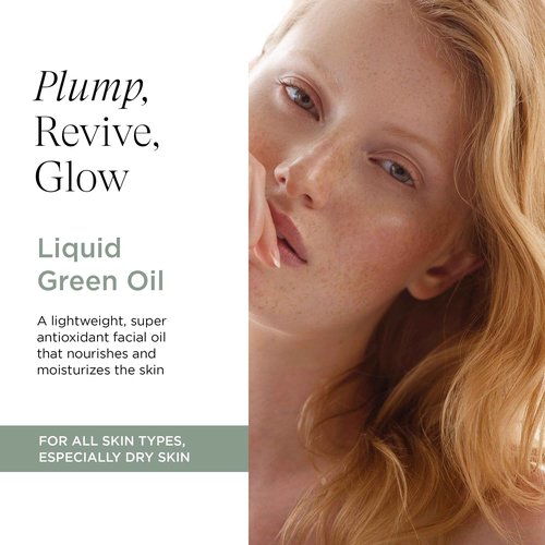 Intelligent Nutrients Liquid Green Oil, Organic Face Oil for Radiant Skin, Lightweight Hydrating Treatment, Vegan, 1 Oz