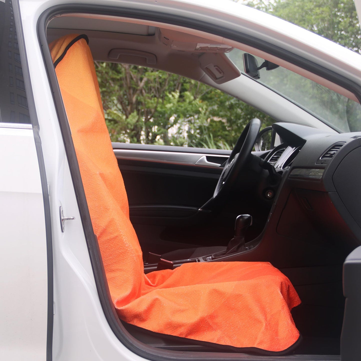 LoyaGour Car Seat Cover Protector Front Seats,for Gym Workout,Running,Swimming,Beach and Hiking,Waterproof Sweat Towel Bucket Seat Covers for Cars SUV Trucks (Orange, 1Pcs)