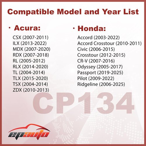 EPAuto CP134 (CF10134) Premium Cabin Air Filter includes Activated Carbon, 3 Packs